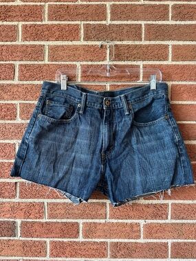 Levi's 569 Women’s Denim Cut-Off Shorts Blue Distressed, 6